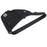 Тонкая мужская сумка-слинг из текстиля черного цвета Confident 77453 - 3