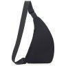 Тонкая мужская сумка-слинг из текстиля черного цвета Confident 77453 - 6