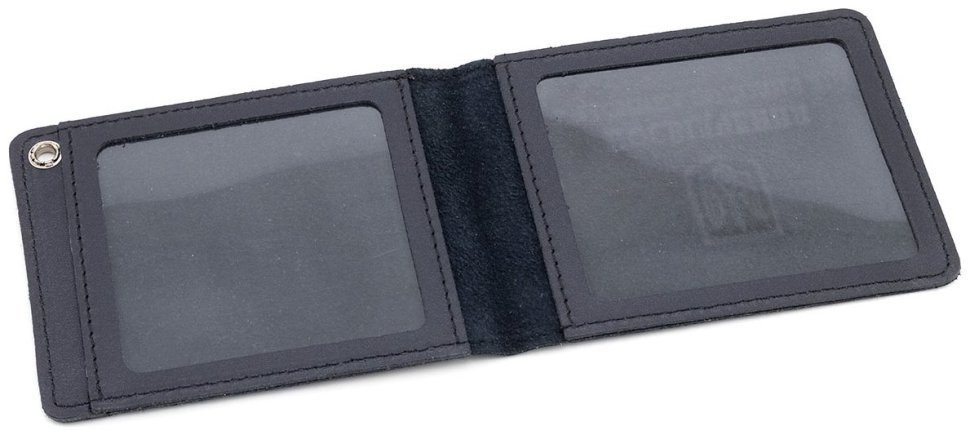 Кожаная обложка для удостоверения УБД учасника боевых действий Leather Collection 97753 темно-синего цвета modnotak фото №7