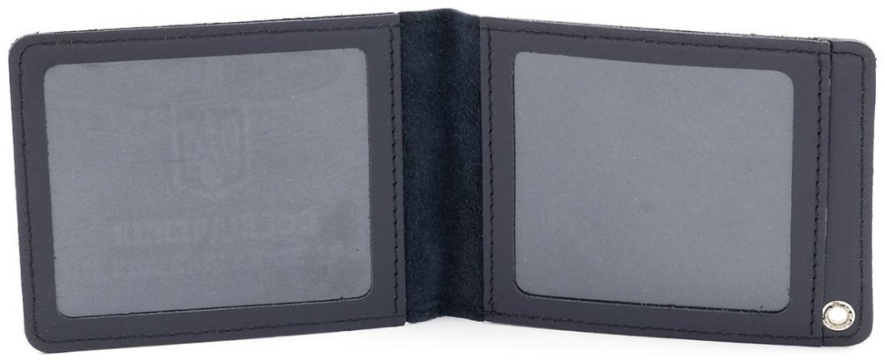 Кожаная обложка для удостоверения УБД учасника боевых действий Leather Collection 97753 темно-синего цвета modnotak фото №2