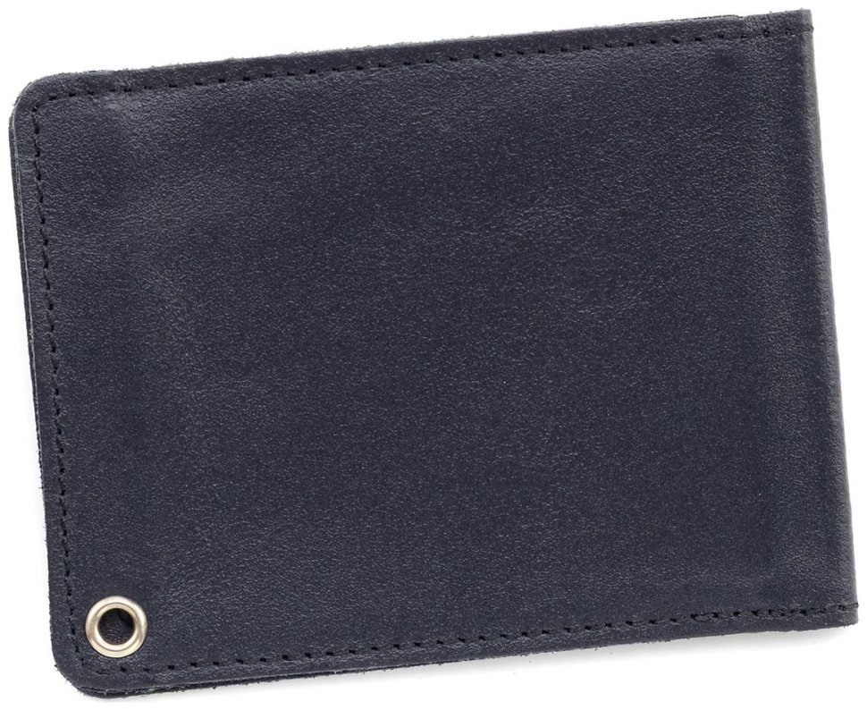 Кожаная обложка для удостоверения УБД учасника боевых действий Leather Collection 97753 темно-синего цвета modnotak фото №3