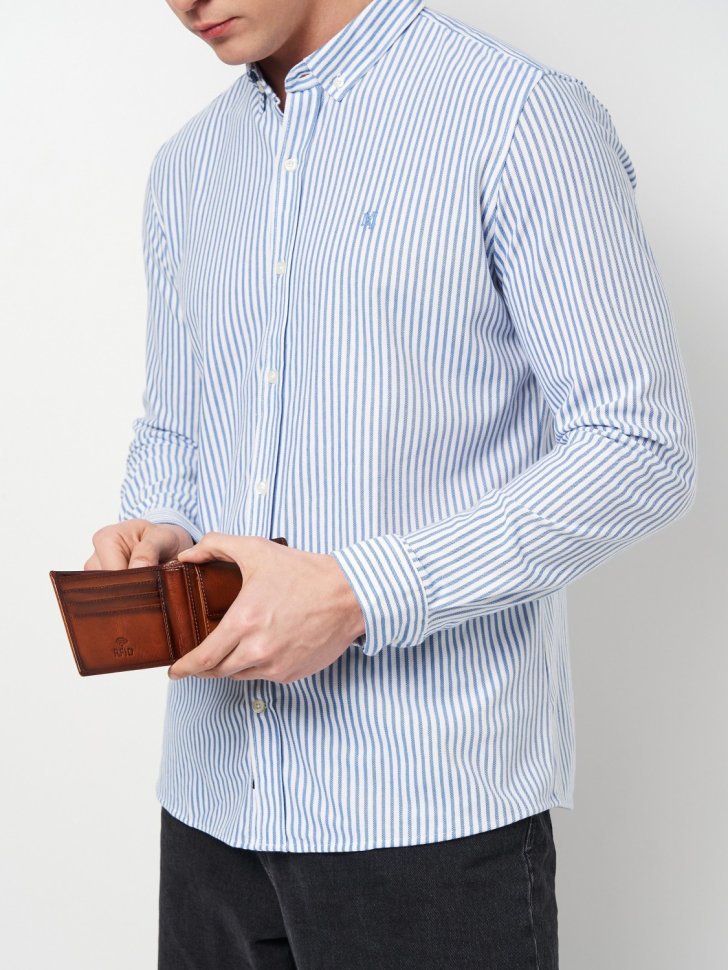 Мужской кошелек из гладкой кожи с монетницей Hammonds Flycatcher HF594 коричневого цвета 107953 modnotak фото №7