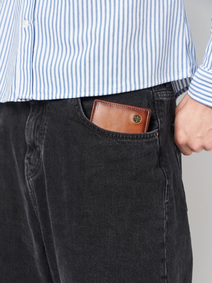 Мужской кошелек из гладкой кожи с монетницей Hammonds Flycatcher HF594 коричневого цвета 107953 modnotak фото №9