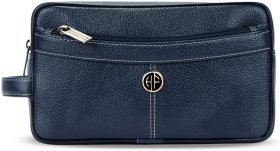 Стильний несесер із фактурної шкіри синього кольору Hammonds Flycatcher TC4004 108053