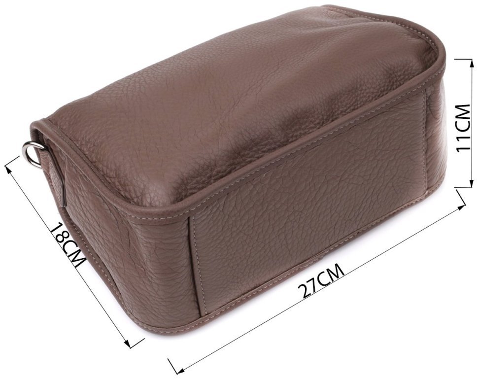 Небольшая женская сумка из кожи через плечо Vintage 98153 коричневого цвета фото №3 Небольшая женская сумка из кожи через плечо Vintage 98153 коричневого цвета modnotak фото №3