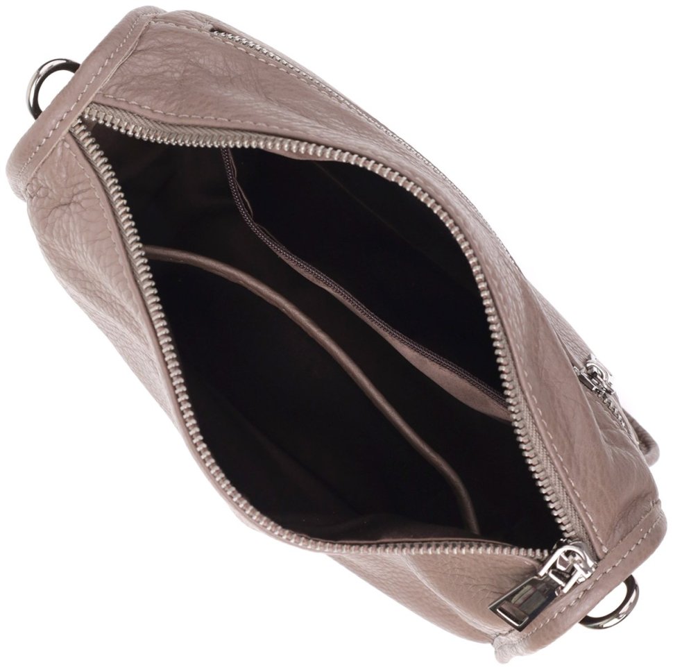 Небольшая женская сумка из кожи через плечо Vintage 98153 коричневого цвета фото №7 Небольшая женская сумка из кожи через плечо Vintage 98153 коричневого цвета modnotak фото №7