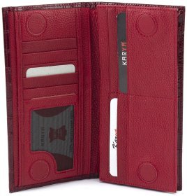Шкіряний купюрник з натуральної шкіри на магнітах KARYA (12374)