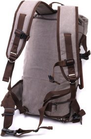 Большой мужской рюкзак-трансформер из качественного текстиля серого цвета Vintage 2422156