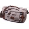 Великий чоловічий рюкзак-трансформер із якісного текстилю сірого кольору Vintage 2422156 - 3