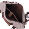 Великий чоловічий рюкзак-трансформер із якісного текстилю сірого кольору Vintage 2422156 - 4