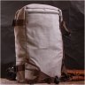 Великий чоловічий рюкзак-трансформер із якісного текстилю сірого кольору Vintage 2422156 - 9