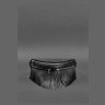Шкіряна жіноча сумка на пояс чорного кольору з бахромою BlankNote Spirit 78553 - 1
