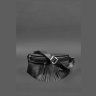 Шкіряна жіноча сумка на пояс чорного кольору з бахромою BlankNote Spirit 78553 - 2