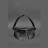 Шкіряна жіноча сумка на пояс чорного кольору з бахромою BlankNote Spirit 78553 - 3