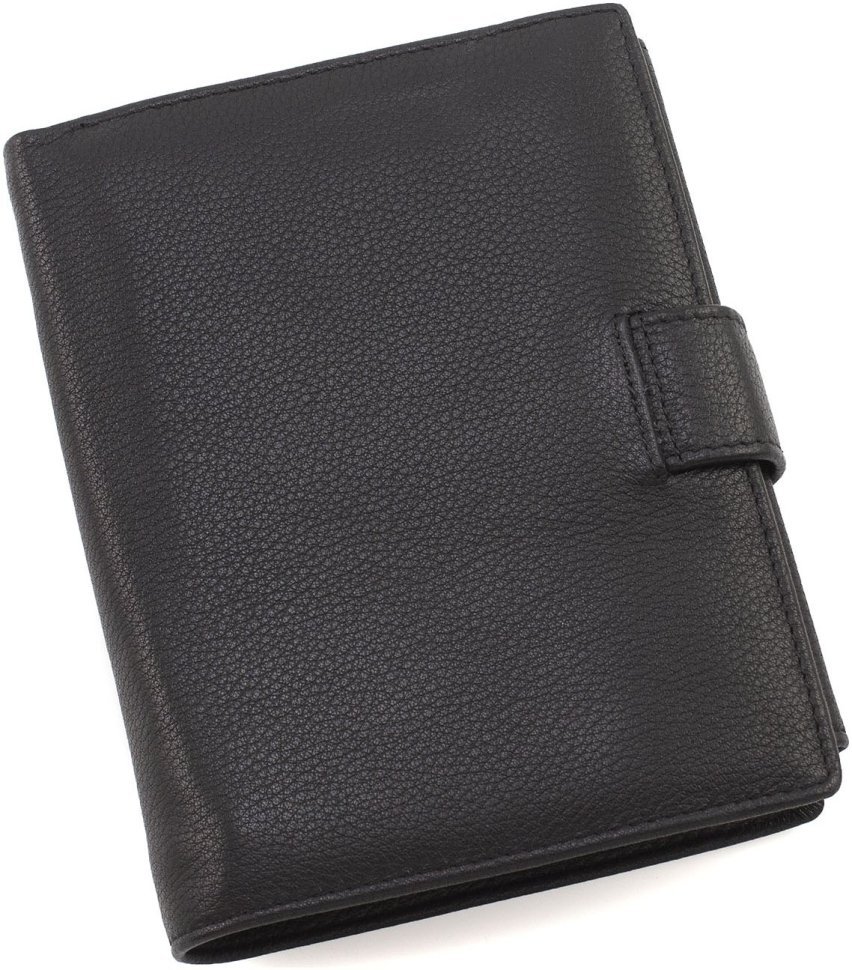 Шкіряний чоловічий гаманець середнього розміру із блоком під документи Marco Coverna 68653