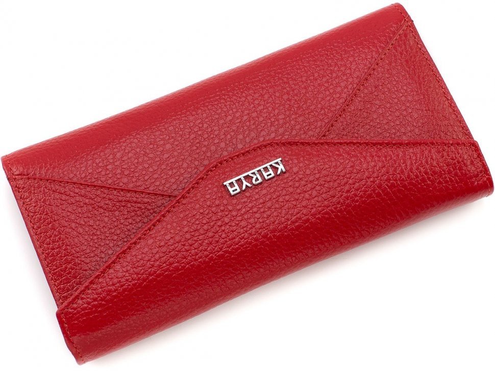 Жіночий гаманець великого розміру із червоної шкіри KARYA (19574)