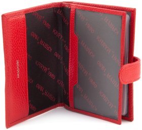 Разноцветная обложка для документов из натуральной кожи с перфорацией KARYA (15497)