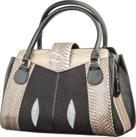 Женская сумка из кожи морского ската со вставками из кожи питона STINGRAY LEATHER (024-18502)
