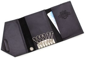 Миниатюрная ключница из гладкой кожи на магните Grande Pelle (15594)