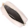 Белая женская сумка через плечо из натуральной кожи флотар Vintage 2422317 - 4