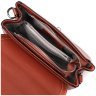 Коричневая кожаная женская сумка компактного размера с плечевым ремешком Vintage 2422417 - 5
