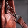 Коричнева шкіряна жіноча сумка компактного розміру з плечовим ремінцем Vintage 2422417 - 9
