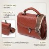 Коричневая кожаная женская сумка компактного размера с плечевым ремешком Vintage 2422417 modnotak фото - 14