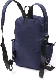 Практичний текстильний чоловічий рюкзак синього кольору Vintage (20575)