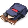 Практичный текстильный мужской рюкзак синего цвета Vintage (20575) - 6