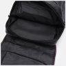 Великий чоловічий рюкзак з екошкіри чорного кольору з відкидним клапаном Monsen 71754 - 5