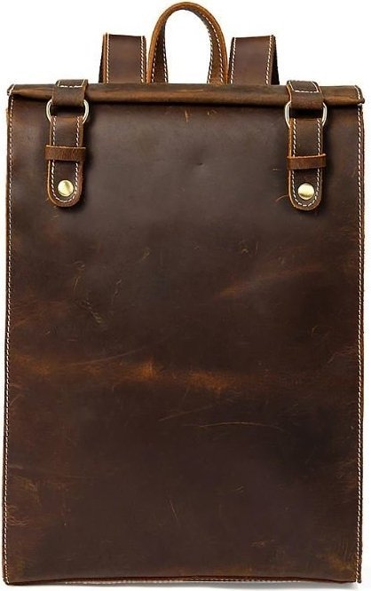 Рюкзак из винтажной кожи с лаконичным дизайном VINTAGE STYLE (14796)