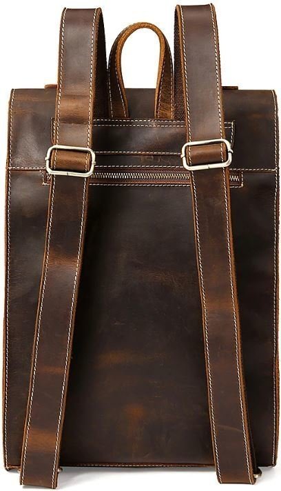 Рюкзак из винтажной кожи с лаконичным дизайном VINTAGE STYLE (14796)