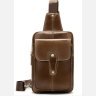 Элегантный мужской слинг - рюкзак из натуральной кожи VINTAGE STYLE (14856) - 1