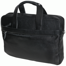 Сумка для ноутбука 15.6″ чорного кольору у шкірі флотар Vip Collection 102554