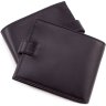 Крупное портмоне из натуральной кожи черного цвета KARYA (0413-1) - 3