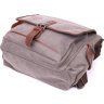 Горизонтальная мужская сумка из текстиля серого цвета Vintage (2421248) - 3
