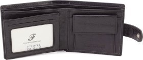Чоловічий портмоне класичного стилю з натуральної шкіри чорного кольору Leather Collection (21533)