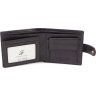Мужское портмоне классического стиля из натуральной кожи черного цвета Leather Collection (21533) - 2
