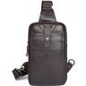 Мужская сумка - рюкзак на два отделения коричневого цвета VINTAGE STYLE (14983) - 1