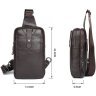 Мужская сумка - рюкзак на два отделения коричневого цвета VINTAGE STYLE (14983) - 3