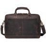Темно-коричневая мужская сумка-портфель для документов из винтажной кожи Tiding Bag (15745) - 2