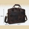 Темно-коричнева чоловіча сумка-портфель для документів з вінтажній шкіри Tiding Bag (15745) - 8