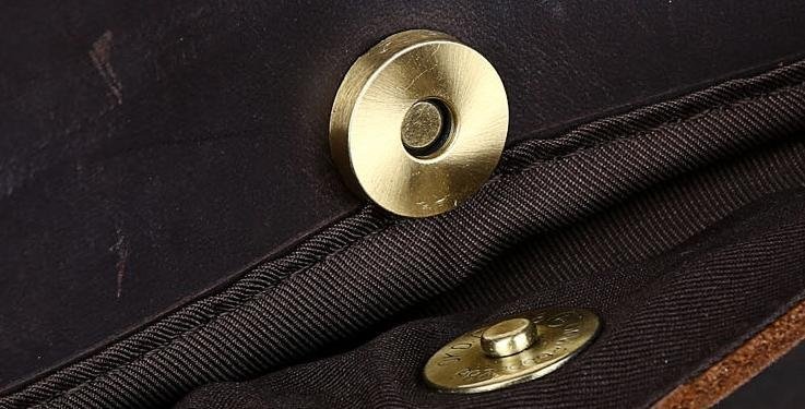 Темно-коричнева чоловіча сумка-портфель для документів з вінтажній шкіри Tiding Bag (15745)