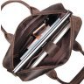 Темно-коричнева чоловіча сумка-портфель для документів з вінтажній шкіри Tiding Bag (15745) - 11