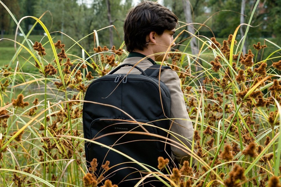 Вместительный рюкзак на каждый день для ноутбука до 15" Tucano Salvo черного цвета 103554 modnotak фото №3