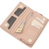Длинный кожаный женский кошелек розового цвета KARYA (19898) - 8
