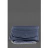 Шкіряна сумка темно-синього кольору з клапаном BlankNote Еліс (12733) - 4