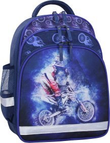 Шкільний рюкзак для хлопчиків із синього текстилю з принтом Bagland (53854)