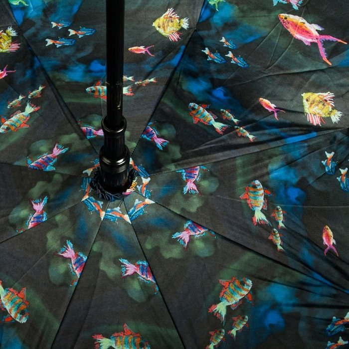 Зонт-трость женский Fulton Bloomsbury-2 L754 Under The Sea (тростевой, полуавтомат, черный с морским принтом) 93854 фото №8 Зонт-трость женский Fulton Bloomsbury-2 L754 Under The Sea (тростевой, полуавтомат, черный с морским принтом) 93854 modnotak фото №8