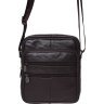 Темно-коричневая недорогая мужская сумка через плечо из натуральной кожи Borsa Leather (21908) - 2